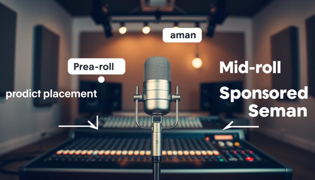 Tipos de anúncios em podcasts