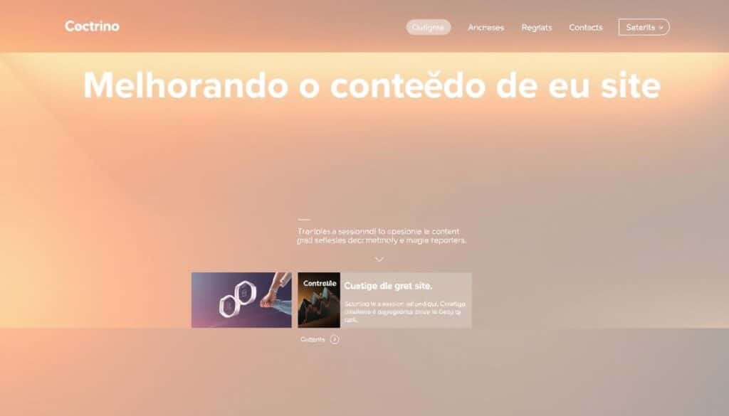 melhorar conteúdo do site