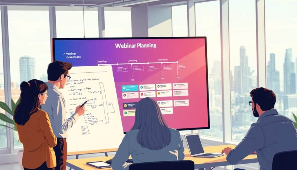 planejamento de webinar